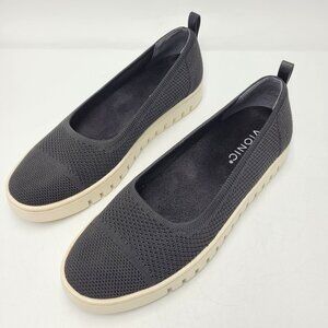 Vionic Uptown Skimmer Knit Womens 7.5 Casual Comfort Slipon Flats Sneakers Black